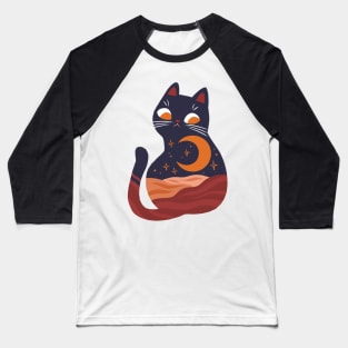 Moon Cat Baseball T-Shirt